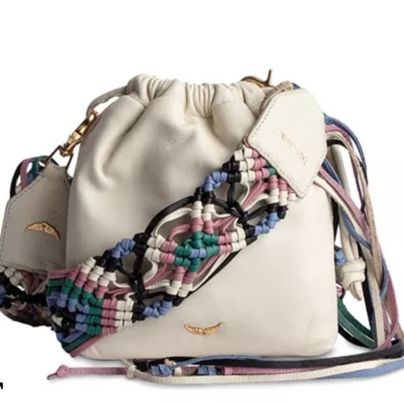 ZADIG & VOLTAIRE Rock Go Leather Bag with Macrame Strap - Picture 6 of 14